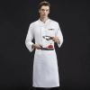 navy chef jacket work uniform for upgrade restaurant staf uniform