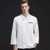 navy chef jacket work uniform for upgrade restaurant staf uniform