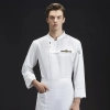 navy chef jacket work uniform for upgrade restaurant staf uniform