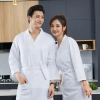 nortch lapel food factory work uniform chef blouse jacket
