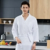 nortch lapel food factory work uniform chef blouse jacket