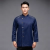 black long sleeve ajustable sleeve women men chef coat chef unifrom