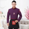 Chinese element Fu zi restaurant waitress waiter blouse autumn uniform