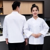 simple classic double breasted wine color chef jacket work uniform
