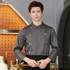 fashion handsome double breasted button men chef jacket coat chef uniform