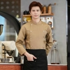 fashion handsome double breasted button men chef jacket coat chef uniform