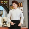fashion handsome double breasted button men chef jacket coat chef uniform