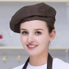 hot sale europe restaurant style waiter hat chef cap checkered print Color Color 3