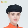 fashion high quality strinpes print europe restaurant che hat waiter waitress cap