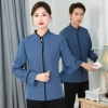 Mandarin collars chinese reataurant hotel store housekeeping worker uniform blouse