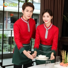 special Chinese style fast food restaurant waiter waitress blouse jacket uniform