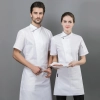 summer short sleeve mesh breathable chef jacket chef uniform