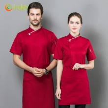 summer short sleeve mesh breathable chef jacket chef uniform