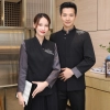 upgrade dual color patchwork restaurant hotel waiter housekeeping staff uniform blouse