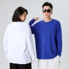 long sleeve solid combed cotton tshirt waiter waitress polo shirt uniform