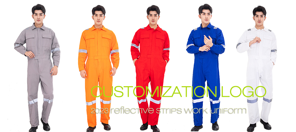 reflective strips workwear uniform for factory work builder Sanitationman