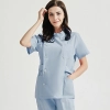 fashion Europe style elegant female nurse dentist workwear uniform jacket pant Color Light Green