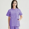 fashion Europe style elegant female nurse dentist workwear uniform jacket pant Color Purple