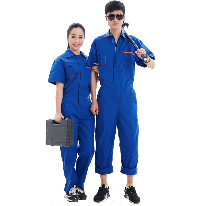 summer short sleeve design car repair uniform working wear Mechanic overall uniform