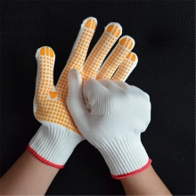 10 needle wear resistant non slip nylon bead rubber gloves 800g white anti cutting plastic gloves