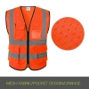 summer mesh fabric light refection strip vest Safety vest worker uniform