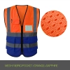 high quality knitted mesh fabric light refection strip woker vest security safety vest