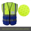 high quality knitted mesh fabric light refection strip woker vest security safety vest