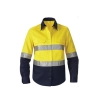 cotton fabric miner collier woker uniform suits light reflection strip