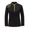 spring autumn bright collar hem traditional style coffee bar restaurant waiter jacket workwear uniform