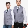 high quality multi bags fishing vest Photographer vest Color Grey