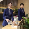 new design Thailand style restaurant waiter jacket uniform good fabric
