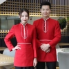 new design Thailand style restaurant waiter jacket uniform good fabric