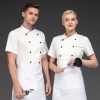 classic eruope america hot sale chef jacket short sleeve chef workwear uniform