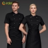 classic eruope america hot sale chef jacket short sleeve chef workwear uniform