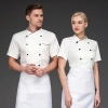 classic eruope america hot sale chef jacket short sleeve chef workwear uniform