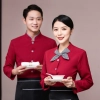 Asian food restaurant service staff waiter blouse waitress uniform