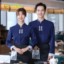 traditional Chinese style blouse for waiter waitress restaurant hotel