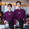 traditional Chinese style blouse for waiter waitress restaurant hotel