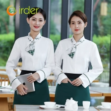 south east Asian style Singapore restaurant Waiter uniform waiter work shirt
