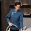 chinese hotel service staff uniform housekeeping work blouse