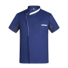 summer breathable chef jacket chef uniform with mesh Color Navy Blue