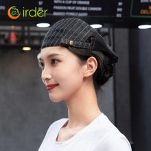 unisex stripes button mesh summer beret hat waiter driver outdoor cap hat