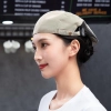 unisex stripes button mesh summer beret hat waiter driver outdoor cap hat