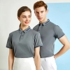 high quality solid color company work tshirt uniform waiter chef custom logo supported