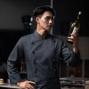 2022 autumn double breasted upgrade restaurant chef jacket coat uniform cloth button