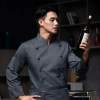 2025 autumn double breasted upgrade restaurant chef jacket coat uniform cloth button