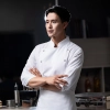 2025 autumn double breasted upgrade restaurant chef jacket coat uniform cloth button Color White