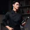 2025 autumn double breasted upgrade restaurant chef jacket coat uniform cloth button