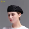 summer breathable mesh women men beret hat orange black patchwork