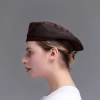 summer breathable mesh women men beret hat orange black patchwork